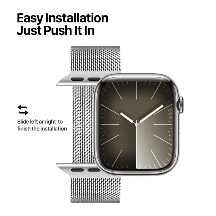 For Apple Watch Series 5 40mm DUX DUCIS Milanese Pro Series Stainless Steel Watch Band(Silver) - Watch Bands by DUX DUCIS | Online Shopping UK | buy2fix