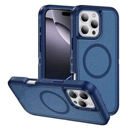 For iPhone 16 Pro Max Guard Magsafe Magnetic Ring Matte Phone Case(Royal Blue) - iPhone 16 Pro Max Cases by buy2fix | Online Shopping UK | buy2fix