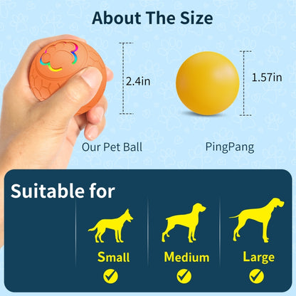 O5 Smart Pet Cat Toy Ball Luminous Yo-Yo Diameter 2.4 inches Standalone Version(Yellow) - Rubber Silicone Toys by buy2fix | Online Shopping UK | buy2fix