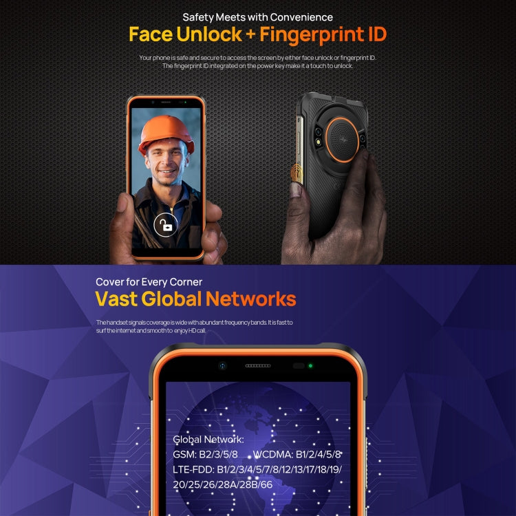 Ulefone Power Armor 16S Rugged Phone, 8GB+128GB, 9600mAh Battery, Side Fingerprint, 5.93 inch Android 13 Unisoc T616 Octa Core up to 2.0GHz, Network: 4G, NFC, OTG(Orange) - Ulefone by Ulefone | Online Shopping UK | buy2fix