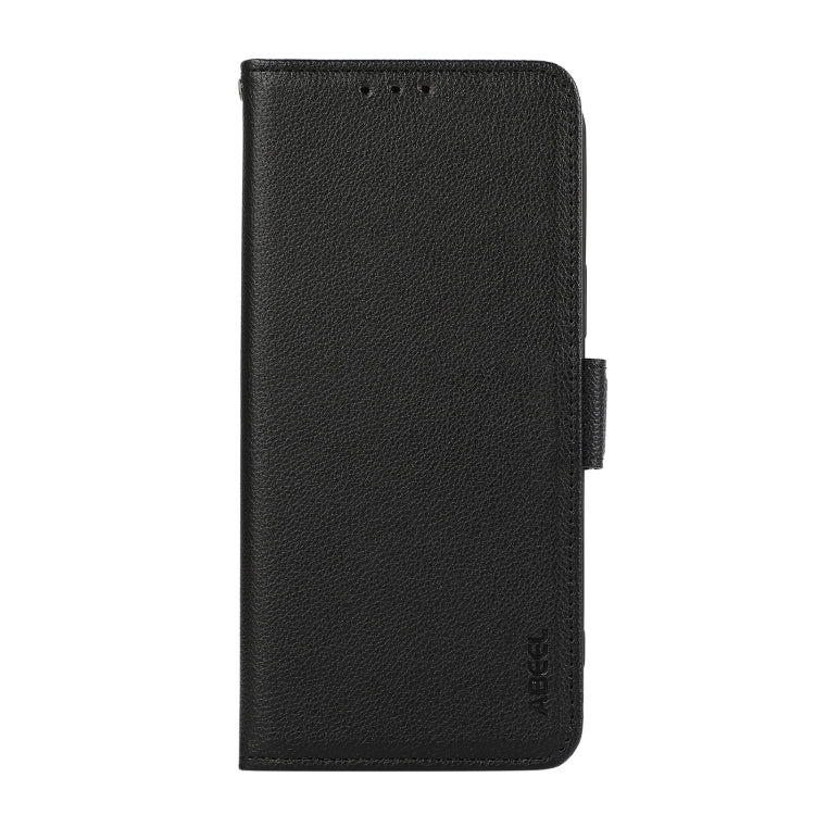 For Samsung Galaxy S21+ 5G ABEEL Side-Magnetic Litchi Pattern Leather RFID Phone Case(Black) - Galaxy S21+ 5G Cases by buy2fix | Online Shopping UK | buy2fix