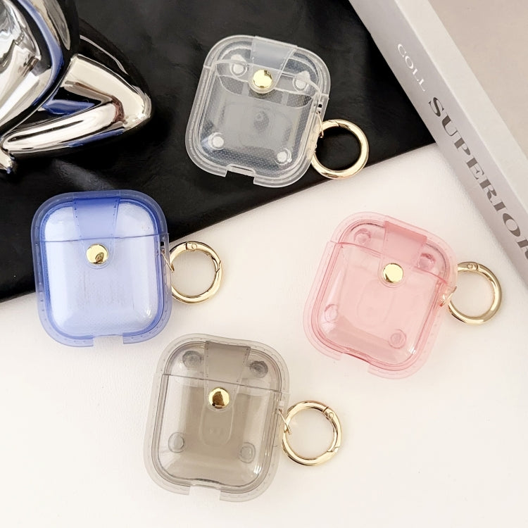 For AirPods 1 / 2 Magnetic Clear Armor TPU TWS Earphone Case(Blue) - For AirPods 1/2 by buy2fix | Online Shopping UK | buy2fix