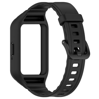 For Samsung Galaxy Fit 3 Solid Color Integrated TPU Watch Band(Black) - Watch Bands by buy2fix | Online Shopping UK | buy2fix