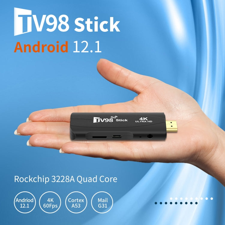 TV98 Rockchip 3228A Quad Core 4K HD Bluetooth Android TV Stick, RAM:2GB+16GB(AU Plug) - Android TV Sticks by buy2fix | Online Shopping UK | buy2fix