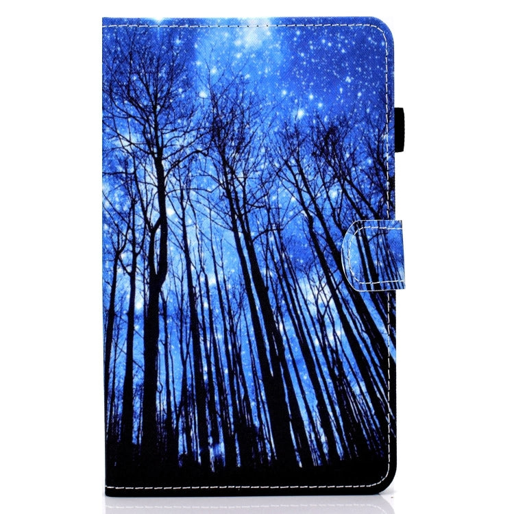 For Lenovo Tab M11 / Xiaoxin Pad 11 2024 Colored Drawing Stitching Smart Leather Tablet Case(Forest) - Lenovo by buy2fix | Online Shopping UK | buy2fix