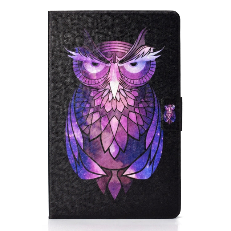 For Lenovo Tab M11 / Xiaoxin Pad 11 2024 Electric Pressed Colored Drawing Smart Leather Tablet Case(Owl) - Lenovo by buy2fix | Online Shopping UK | buy2fix