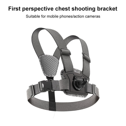 6 in 1 360 Phone Clamp Adjustable Body Mount Belt Chest Strap with Mount & Screw(Grey) - Chest Belt by RUIGPRO | Online Shopping UK | buy2fix