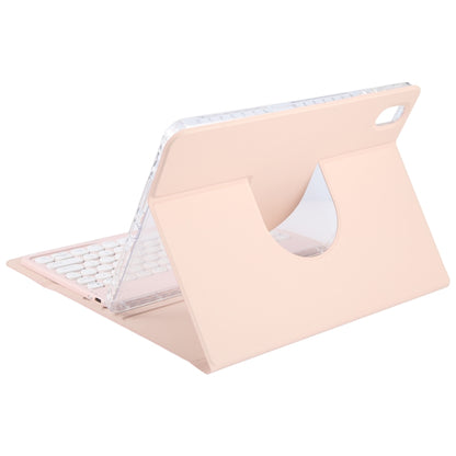 For Huawei MatePad Pro 11 2024 / 2022 Round Button Bluetooth Keyboard Rotatable Holder Leather Case(Rose Gold) - Huawei Keyboard by buy2fix | Online Shopping UK | buy2fix