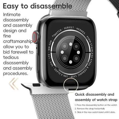 For Apple Watch Ultra 2 49mm ZGA Milanese Magnetic Metal Watch Band(Black) - Watch Bands by ZGA | Online Shopping UK | buy2fix