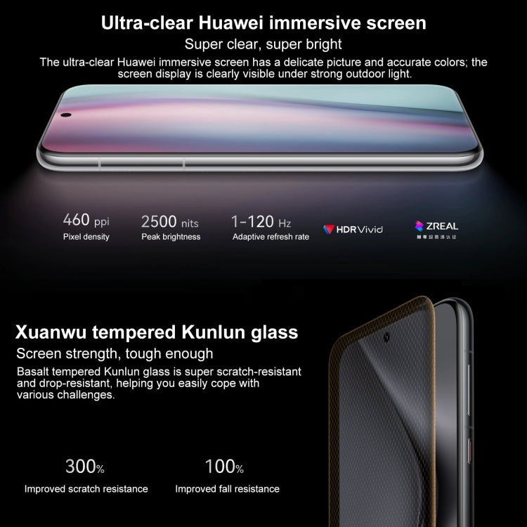 HUAWEI Pura 70 Pro+, 16GB+512GB, Screen Fingerprint Identification, 6.8 inch HarmonyOS 4.2 Kirin 9010 Octa Core up to 2.3GHz, NFC, OTG, Not Support Google Play(Black) - Huawei Mate & P by Huawei | Online Shopping UK | buy2fix