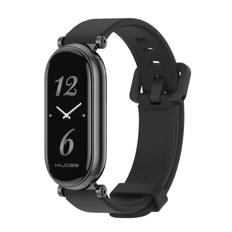 For Xiaomi Mi Band 8 / 9 / 9 NFC Mijobs GT4 Silicone Breathable Watch Band(Black) - Watch Bands by MIJOBS | Online Shopping UK | buy2fix