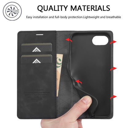 For iPhone SE 2024 LC.IMEEKE Strong Magnetic Leather Phone Case with Holder & Card Slots & Wallet(Black) - More iPhone Cases by LC.IMEEKE | Online Shopping UK | buy2fix