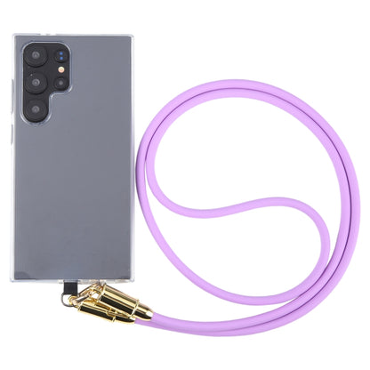 Type-C to Type-C Silicone Data Cable Phone Anti-lost Crossbody Lanyard, Length: 1.2m(Purple) - USB-C & Type-C Cable by buy2fix | Online Shopping UK | buy2fix