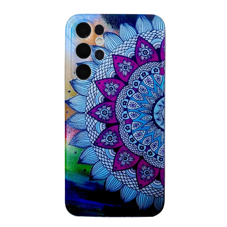 For Samsung Galaxy S24 Ultra 5G Colored Drawing Pattern TPU Phone Case(Half-flower) - Galaxy S24 Ultra 5G Cases by buy2fix | Online Shopping UK | buy2fix