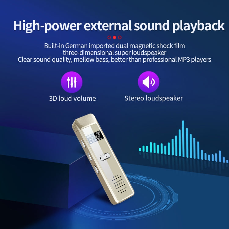 JNN Q7 Mini Portable Voice Recorder with OLED Screen, Memory:4GB(Gold) - Recording Pen by JNN | Online Shopping UK | buy2fix