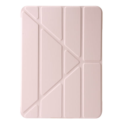 For iPad Air 11 2024 TPU Deformation Flip Leather Tablet Case with Holder(Light Pink) - iPad Air 11 2024 Cases by buy2fix | Online Shopping UK | buy2fix