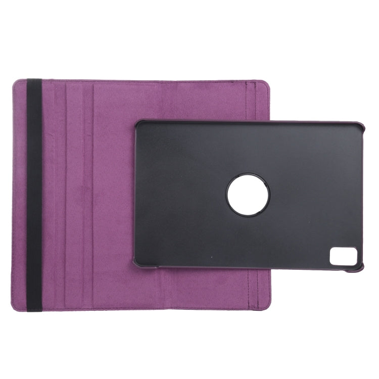 For iPad Air 13 2024 360 Degree Rotation Litchi Texture Leather Tablet Case with Holder(Purple) - iPad Air 13 2024 Cases by buy2fix | Online Shopping UK | buy2fix