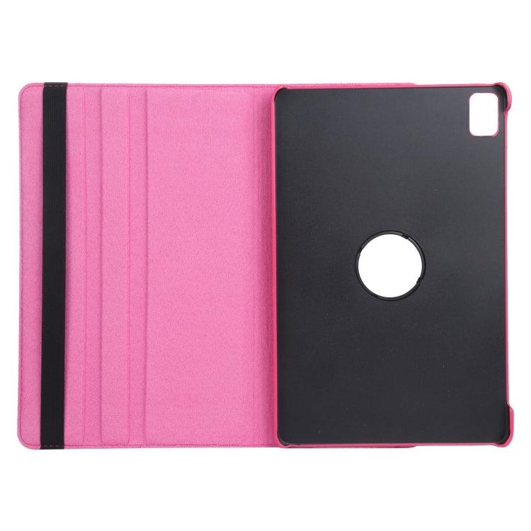 For iPad Air 13 2025 / 2024 360 Degree Rotation Litchi Texture Leather Tablet Case with Holder(Rose Red) - More iPad Cases by buy2fix | Online Shopping UK | buy2fix