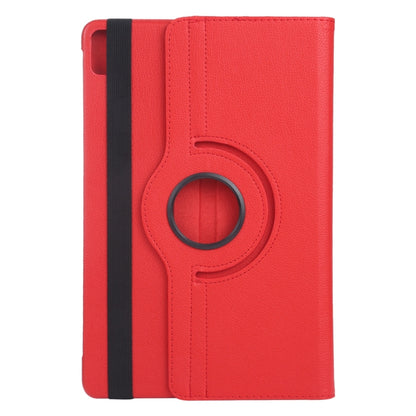 For iPad Pro 11 2024 360 Degree Rotation Litchi Texture Leather Tablet Case with Holder(Red) - iPad Pro 11 2024 Cases by buy2fix | Online Shopping UK | buy2fix