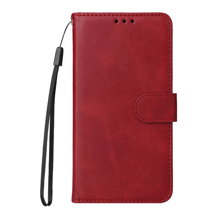 For iPhone 16 Classic Calf Texture Flip Leather Phone Case(Red) - iPhone 16 Cases by buy2fix | Online Shopping UK | buy2fix