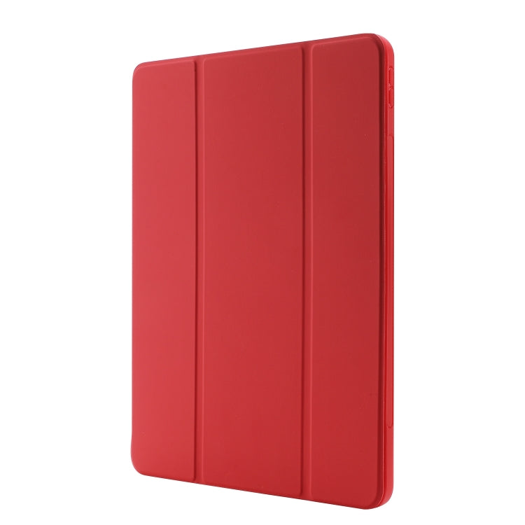 For iPad Pro 11 2024 Skin Feel Tri-fold Leather Tablet Case with Pen Slot(Red) - iPad Pro 11 2024 Cases by buy2fix | Online Shopping UK | buy2fix