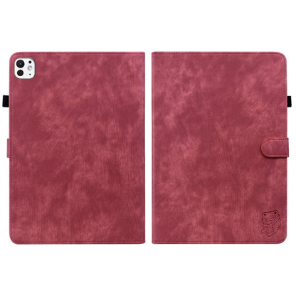 For iPad Pro 11 2024 Embossed Tiger Pattern Leather Tablet Case(Red) - iPad Pro 11 2024 Cases by buy2fix | Online Shopping UK | buy2fix