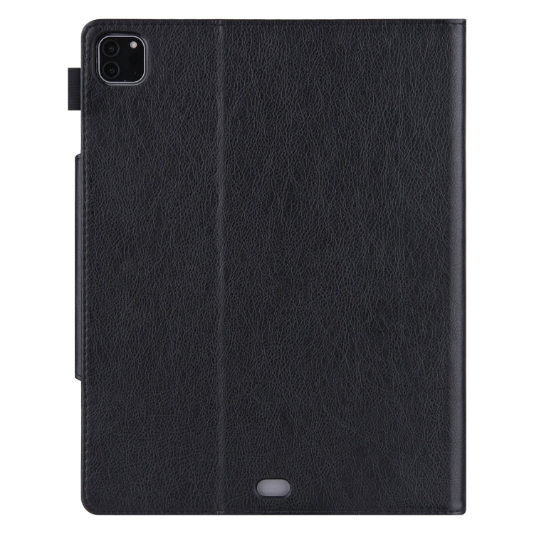 For iPad Pro 11 2024 Solid Color Metal Buckle Leather Smart Tablet Case(Black) - iPad Pro 11 2024 Cases by buy2fix | Online Shopping UK | buy2fix