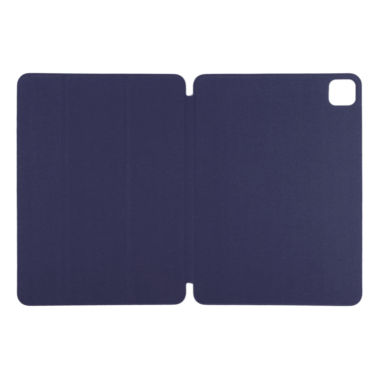 For iPad Pro 13 2024 Double-sided Clip Non-buckle Magnetic PU Smart Tablet Case(Dark Blue) - iPad Air 13 2024 Cases by buy2fix | Online Shopping UK | buy2fix