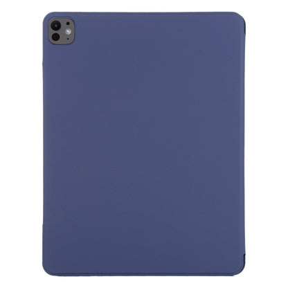 For iPad Pro 13 2024 Double-sided Clip Fixed Buckle Magnetic PU Leather Smart Tablet Case(Dark Blue) - iPad Pro 13 2024 Cases by buy2fix | Online Shopping UK | buy2fix