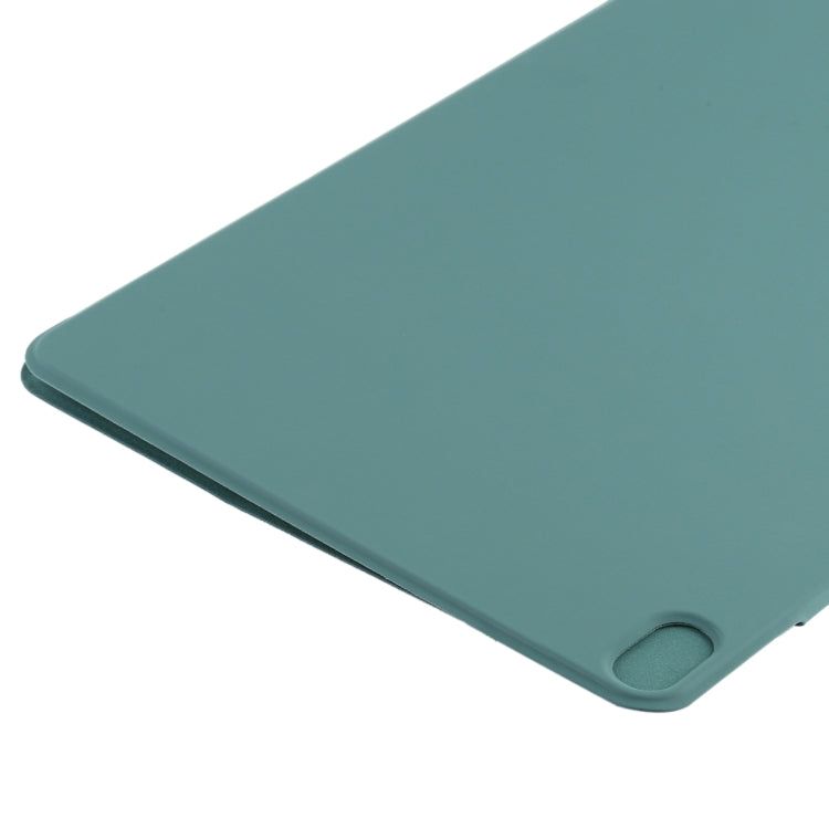 For iPad Air 13 2024 Double-sided Clip Fixed Buckle Magnetic PU Leather Smart Tablet Case(Green) - iPad Air 13 2024 Cases by buy2fix | Online Shopping UK | buy2fix