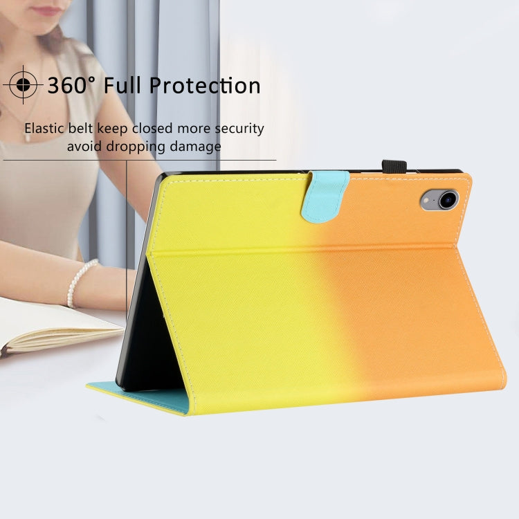 For iPad Pro 11 2024 Stitching Gradient Smart Leather Tablet Case(Orange Yellow) - iPad Pro 11 2024 Cases by buy2fix | Online Shopping UK | buy2fix