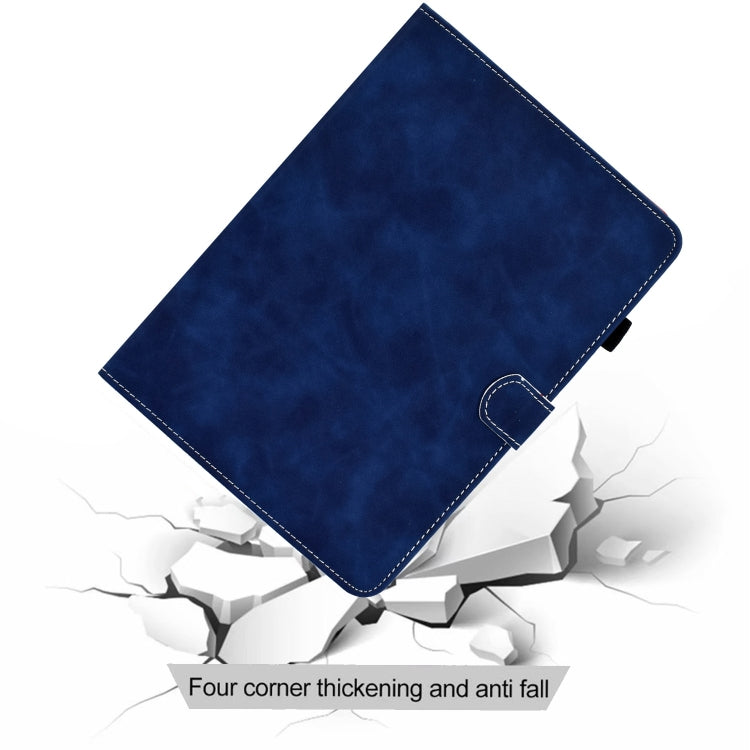 For iPad Pro 11 2024 Cowhide Texture Tablet Leather Smart Case(Blue) - iPad Pro 11 2024 Cases by buy2fix | Online Shopping UK | buy2fix