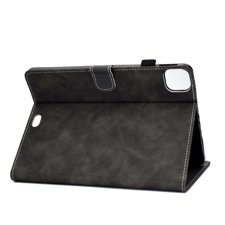 For iPad Pro 11 2024 Cowhide Texture Tablet Leather Smart Case(Grey) - iPad Pro 11 2024 Cases by buy2fix | Online Shopping UK | buy2fix