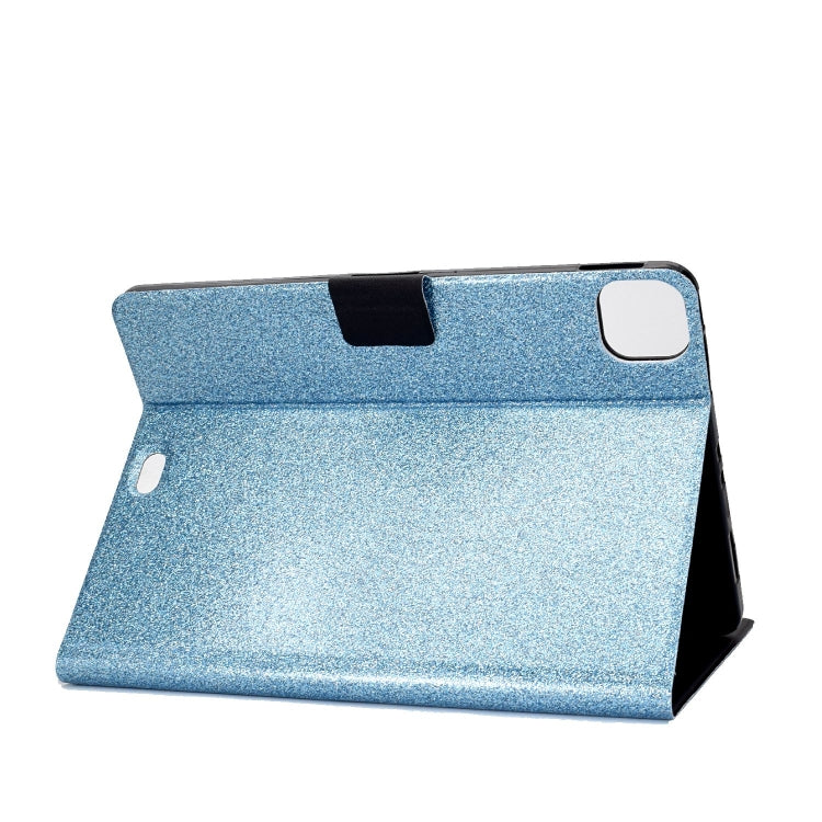 For iPad Pro 11 2024 Varnish Glitter Powder Smart Leather Tablet Case(Blue) - iPad Pro 11 2024 Cases by buy2fix | Online Shopping UK | buy2fix