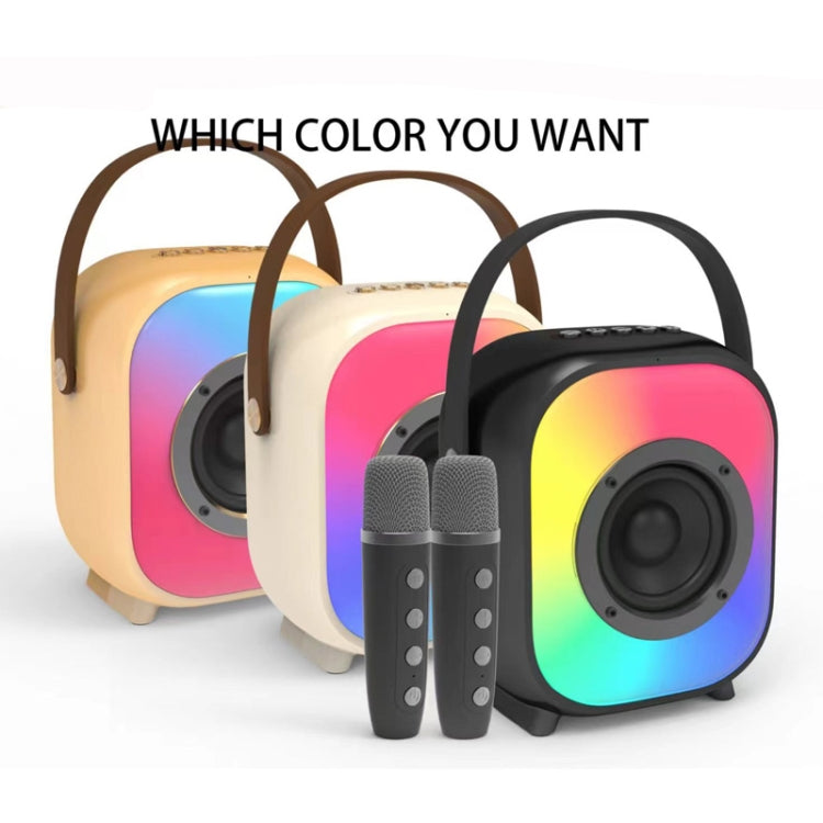 NewRixing NR168W Portable Colorful Bluetooth Speaker Home Dual Mic Karaoke Speaker(Black) - Desktop Speaker by NewRixing | Online Shopping UK | buy2fix