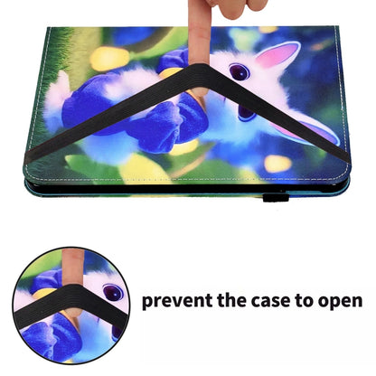 For iPad Pro 11 2024 Painted Elastic Band Smart Leather Tablet Case(Cute Rabbit) - iPad Pro 11 2024 Cases by buy2fix | Online Shopping UK | buy2fix