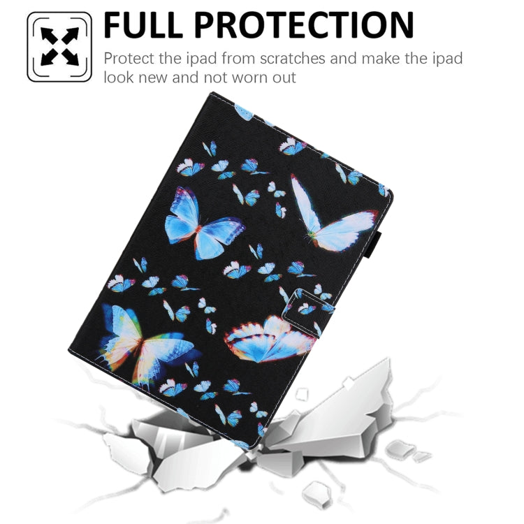 For iPad Pro 11 2024 Colored Drawing Leather Smart Tablet Case(Dream Blue Butterfly) - iPad Pro 11 2024 Cases by buy2fix | Online Shopping UK | buy2fix