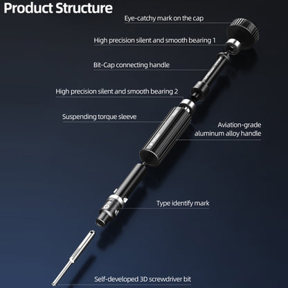 QianLi iWhale Special S2 Steel Magnetic Torque 3D Screwdriver, Model:D Pinhead Phillips 0.35 - Screwdriver by QIANLI | Online Shopping UK | buy2fix