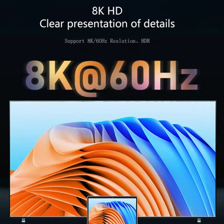 8K 60Hz HDTV to HDTV Side Bend Magnetic Converter(Sliver Left Bend) - Converter by buy2fix | Online Shopping UK | buy2fix