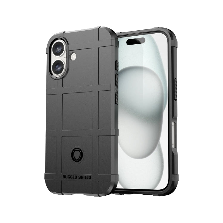 For iPhone 16 Plus Full Coverage Shockproof TPU Phone Case(Black) - iPhone 16 Plus Cases by buy2fix | Online Shopping UK | buy2fix