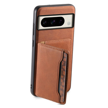 For Google Pixel 8 Pro Denior D13 Retro Texture Leather MagSafe Card Bag Phone Case(Brown) - Google Cases by Denior | Online Shopping UK | buy2fix