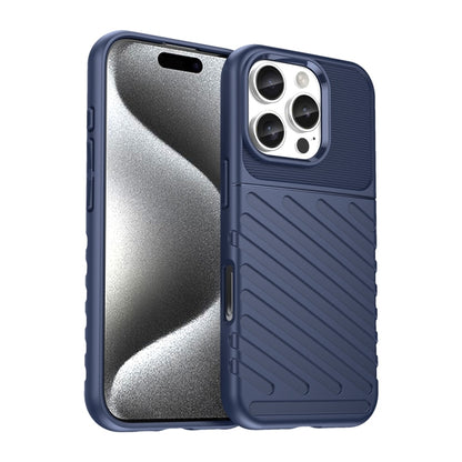 For iPhone 16 Pro Thunderbolt Shockproof Soft TPU Phone Case(Blue) - iPhone 16 Pro Cases by buy2fix | Online Shopping UK | buy2fix