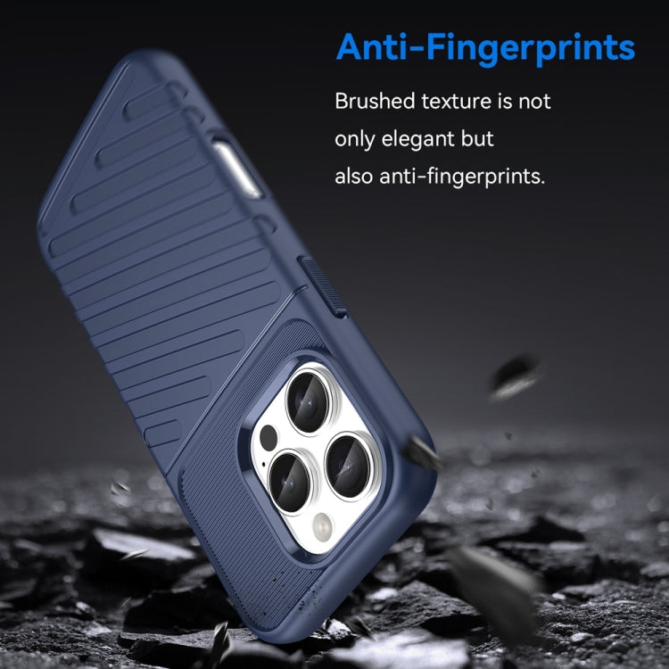 For iPhone 16 Pro Thunderbolt Shockproof Soft TPU Phone Case(Blue) - iPhone 16 Pro Cases by buy2fix | Online Shopping UK | buy2fix