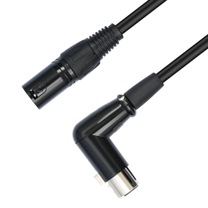 XK041L XLR 3pin Straight Male to Elbow Female Audio Cable, Length:10m(Black) - Microphone Audio Cable & Connector by buy2fix | Online Shopping UK | buy2fix