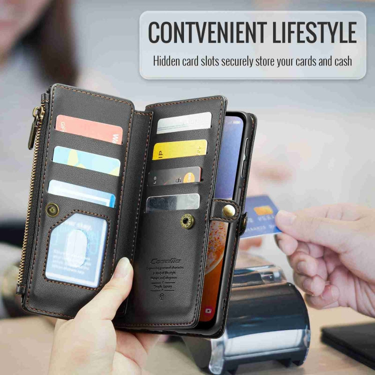 For Samsung Galaxy A14 5G / 4G CaseMe C36 Card Slots Zipper Wallet RFID Anti-theft Leather Phone Case(Black) - Galaxy Phone Cases by CaseMe | Online Shopping UK | buy2fix