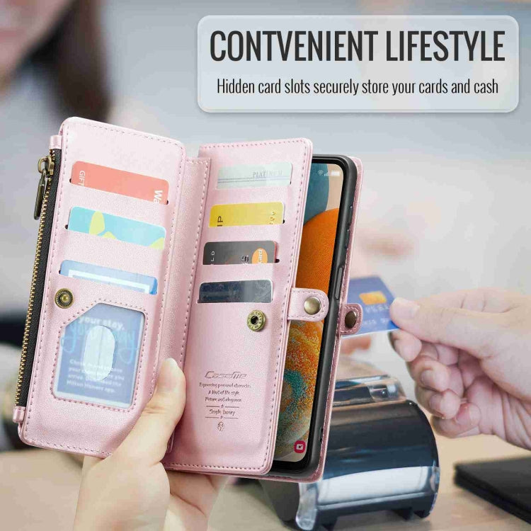 For Samsung Galaxy A23 CaseMe C36 Card Slots Zipper Wallet RFID Anti-theft Leather Phone Case(Pink) - Galaxy Phone Cases by CaseMe | Online Shopping UK | buy2fix