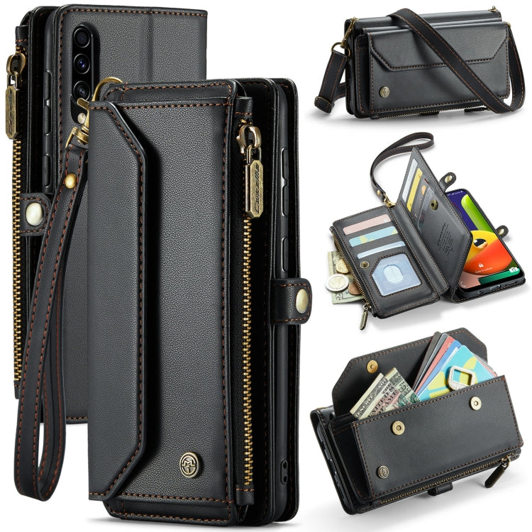 For Samsung Galaxy A30s / A50s / A50 CaseMe C36 Card Slots Zipper Wallet RFID Anti-theft Leather Phone Case(Black) - Galaxy Phone Cases by CaseMe | Online Shopping UK | buy2fix