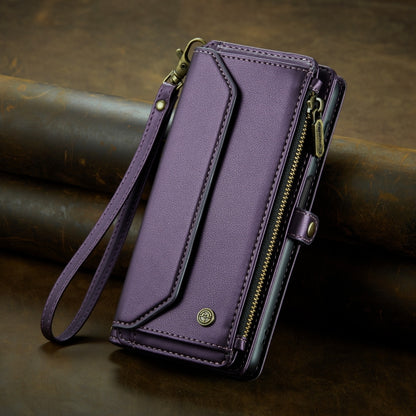 For Samsung Galaxy S22+ 5G CaseMe C36 Card Slots Zipper Wallet RFID Anti-theft Leather Phone Case(Purple) - Galaxy S22+ 5G Cases by CaseMe | Online Shopping UK | buy2fix