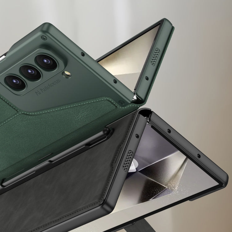 For Samsung Galaxy Z Fold6 GKK Integrated Armor Flip Leather Case with Pen Slot, Stylus Not Included(Green) - Galaxy Z Fold6 5G Cases by GKK | Online Shopping UK | buy2fix