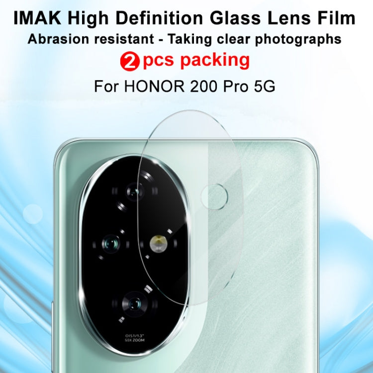 For Honor 200 Pro 2 PCS/Set IMAK HD Glass Rear Camera Lens Film - Other by imak | Online Shopping UK | buy2fix